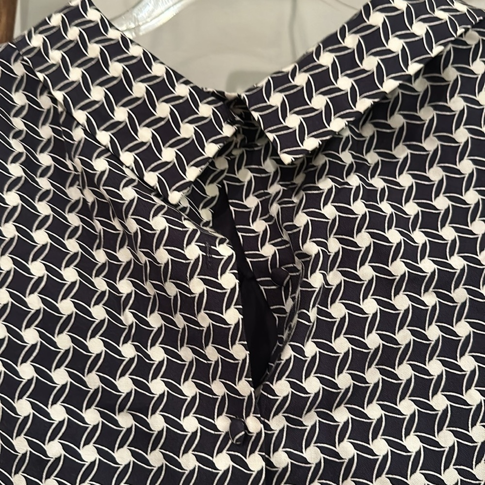 TALBOTS cotton silk shawl collar dress 8 - Picture 4 of 9